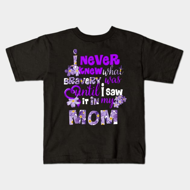 FORGET ME NOT UNTIL I SAW IT IN MY MOM ALZHEIMER AWARENESS Gift Kids T-Shirt by thuylinh8